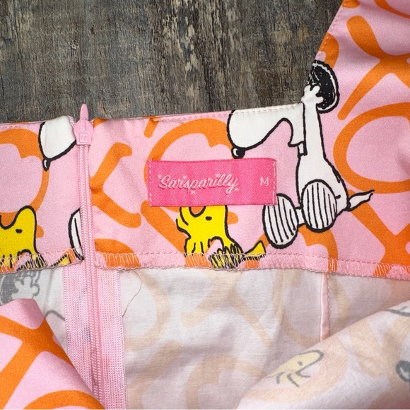 SARSPARILLY x Peanuts pink / orange XOXO Snoopy Best Friends Forever jumpsuit M - Picture 8 of 13